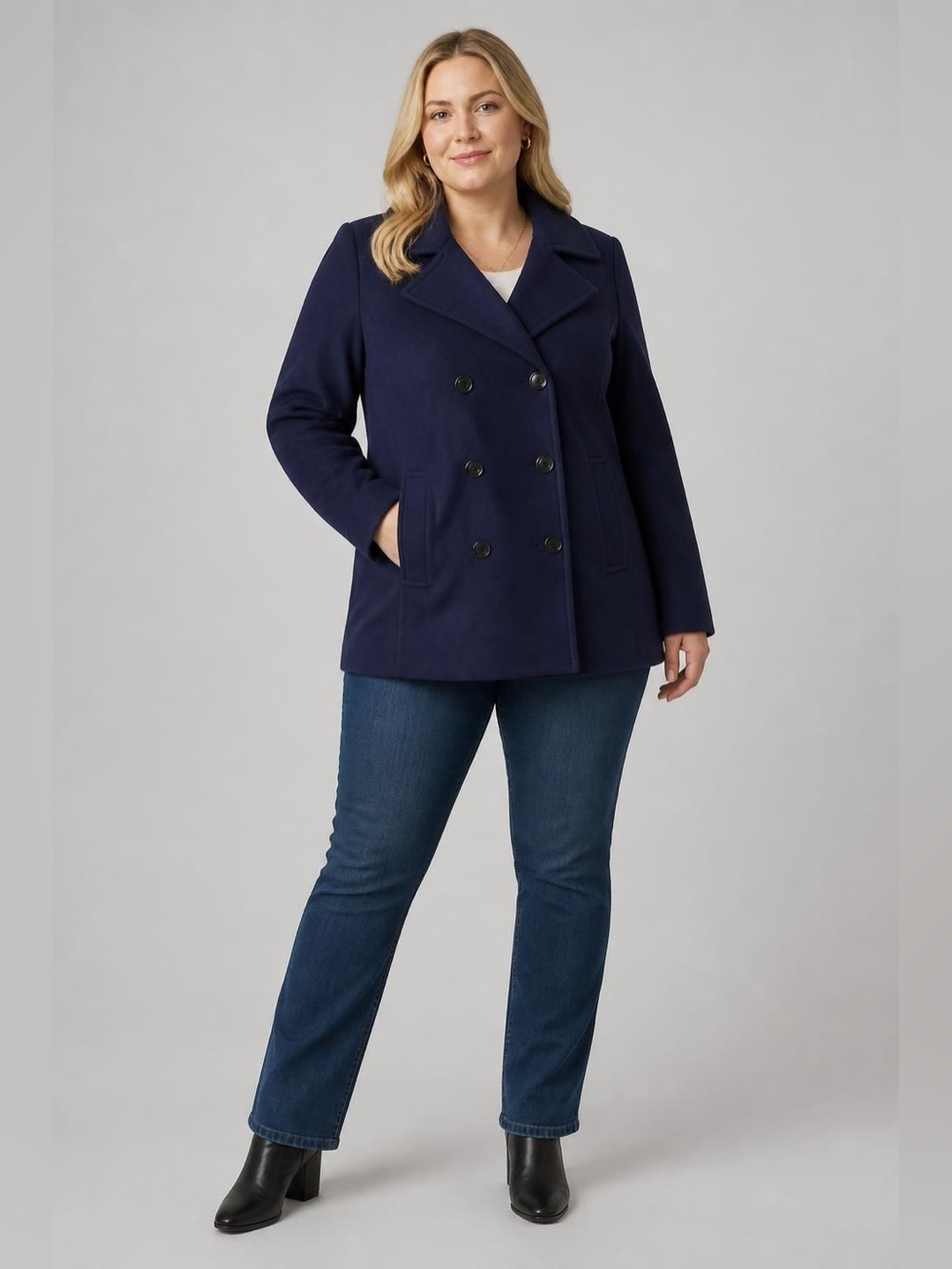 The Avenue navy blue wool-blend Peacoat